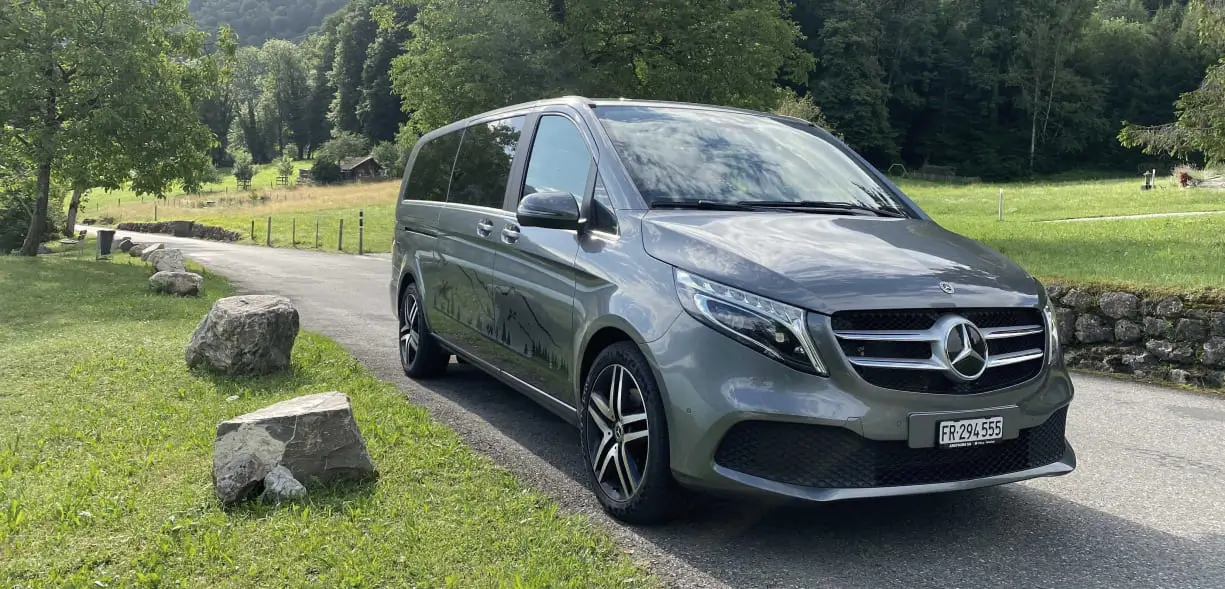 mercedes grey V-class transfer