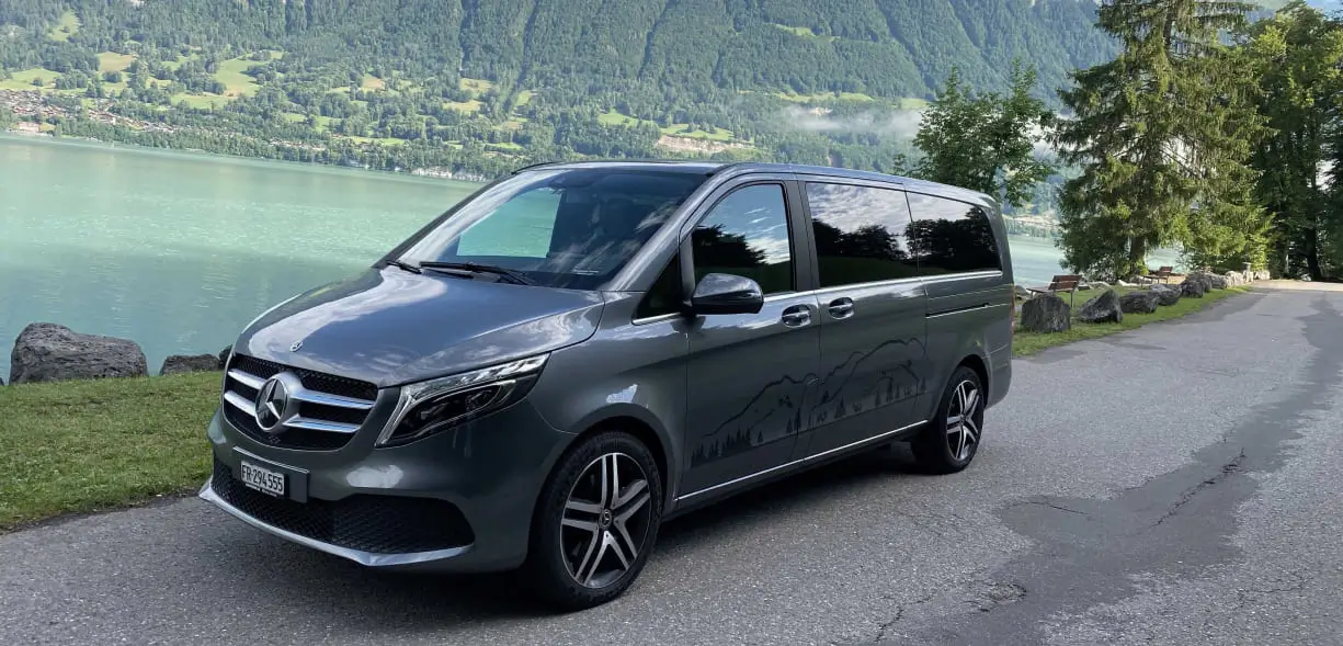 mercedes grey V-class transfer