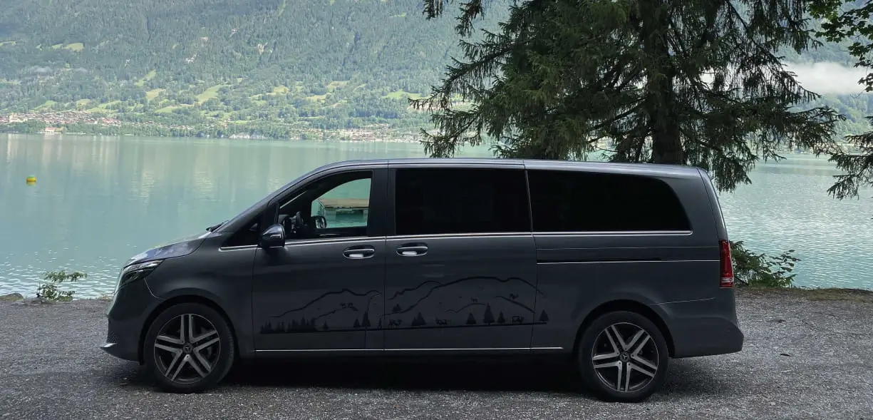 mercedes grey V-class transfer