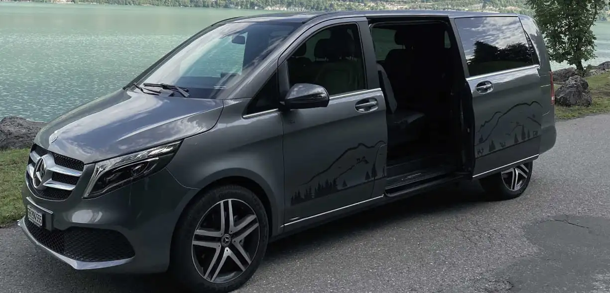 mercedes grey V-class transfer