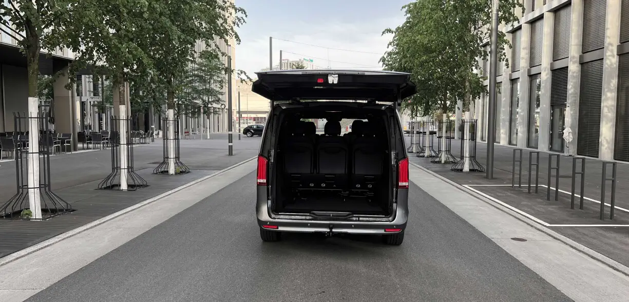 mercedes grey V-class transfer